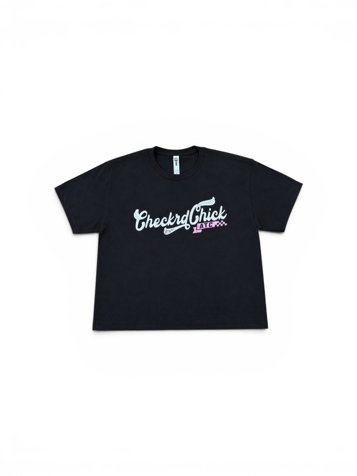 Adult Checkrd Chick Cropped Tee