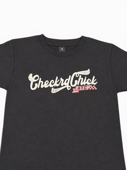 Checkrd Chick Tee